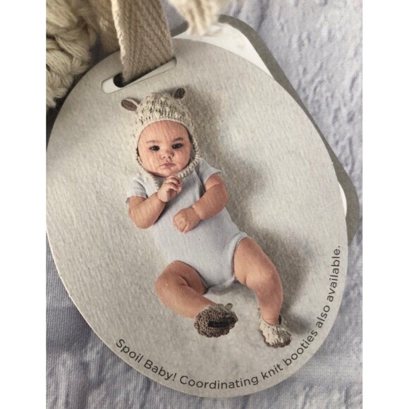 So Loved So Blessed size 0-6M Knit Booties Cream NEW - Picture 2 of 4